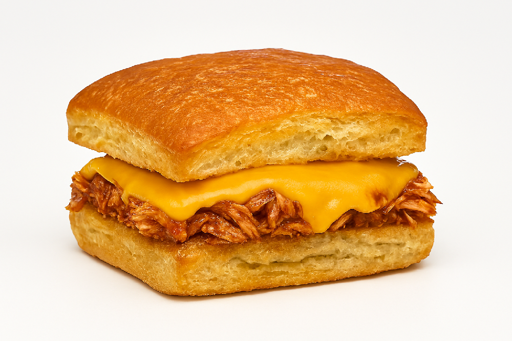 BBQ Chicken Sandwich made Sandwich made with Baker Boy Whole Grain Croissant