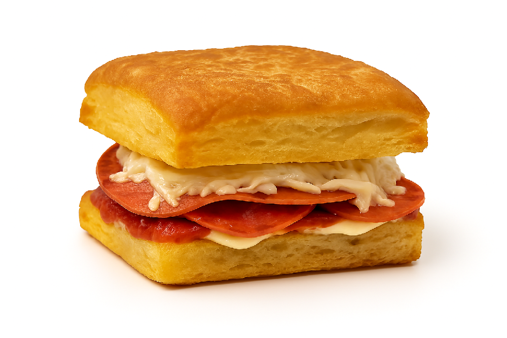 Pizza Sandwich with Baker Boy Whole Grain Croissant